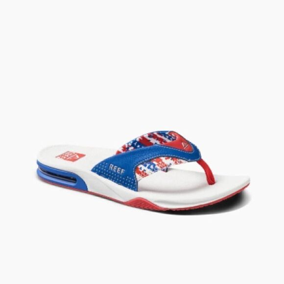 Reef Men\'s Fanning - Patriotic Red/White/Blue 10 NWT IN PACKAGE main image 9